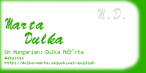 marta dulka business card